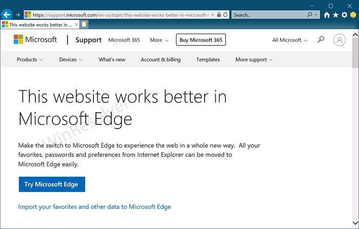 Fix - Stop Internet Explorer redirects to Microsoft Edge