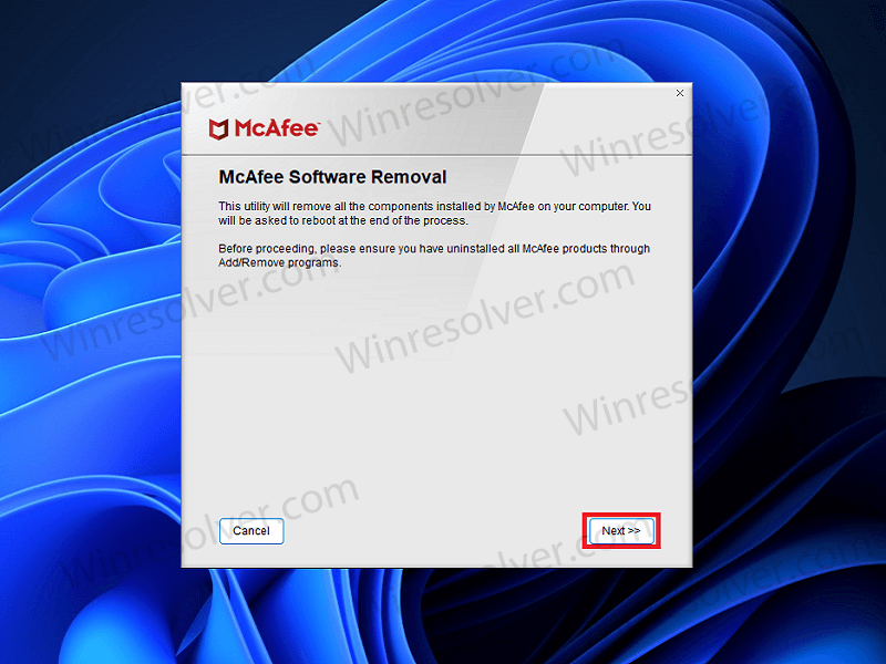 McAfee Software Removal