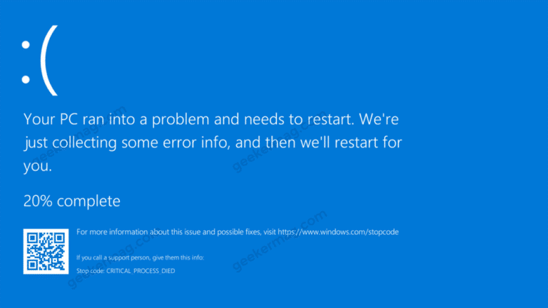 Critical Process Died in Windows 10: How To Fix
