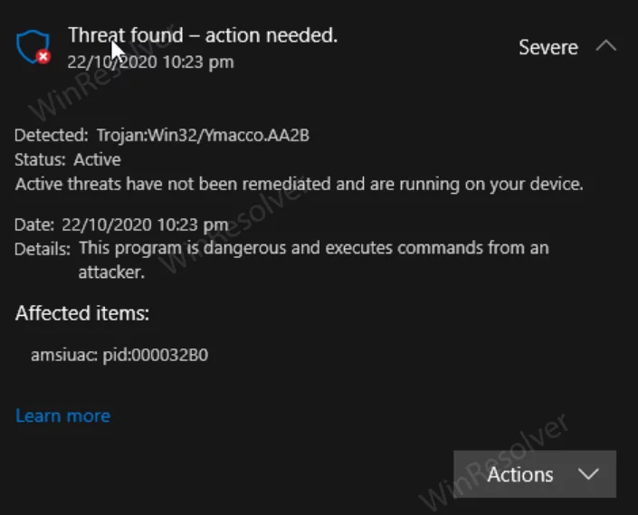 Fix - Windows Defender keeps finding Trojan, But fails to Delete